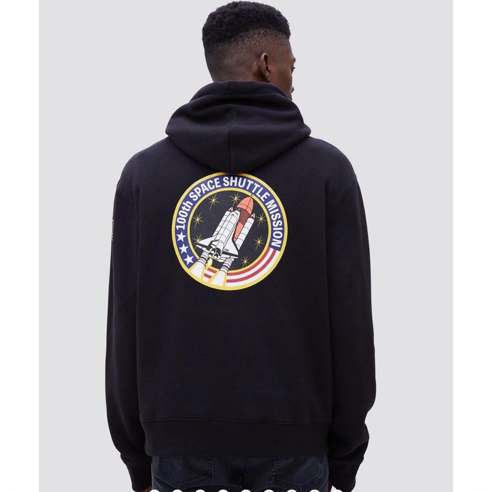 ALPHA INDUSTRIES NASA SPACE SHUTTLE HOODIE - Picture 5 of 12